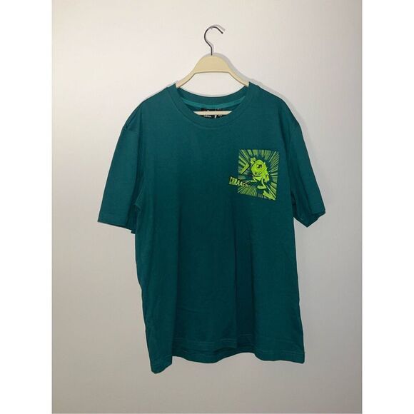 Adidas x Pixar HD9074 CRRAACK! Manga Tee Shirt Green Mens Medium Mike Wazowski - Picture 1 of 5